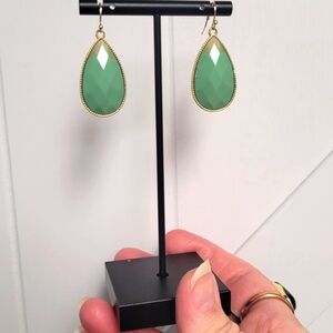 Charming Charlie Mint Green Teardrop Earrings